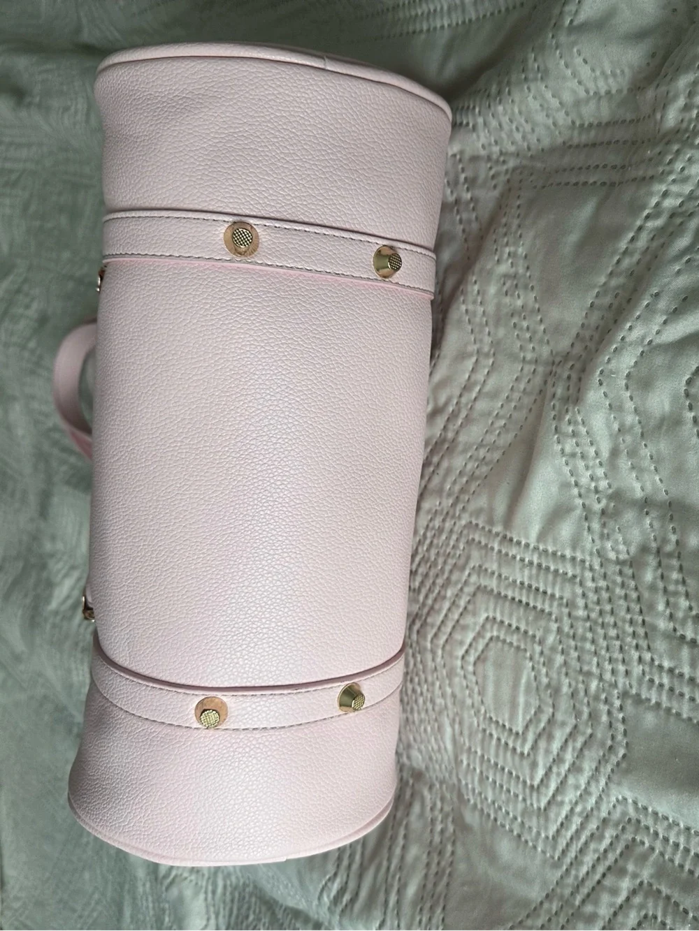 Pink kisslock Barrel bag Satchel